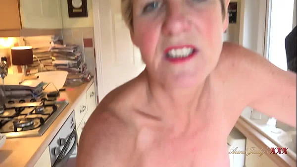 AuntJudys - 58yo Housewife Ms. Molly Jacks you off & Sucks your cock (POV)