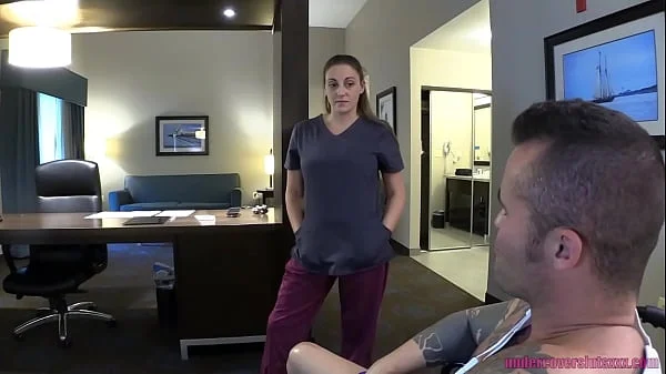 Big Tit MILF Nurse Fucks Wheelchair Bound StepSon